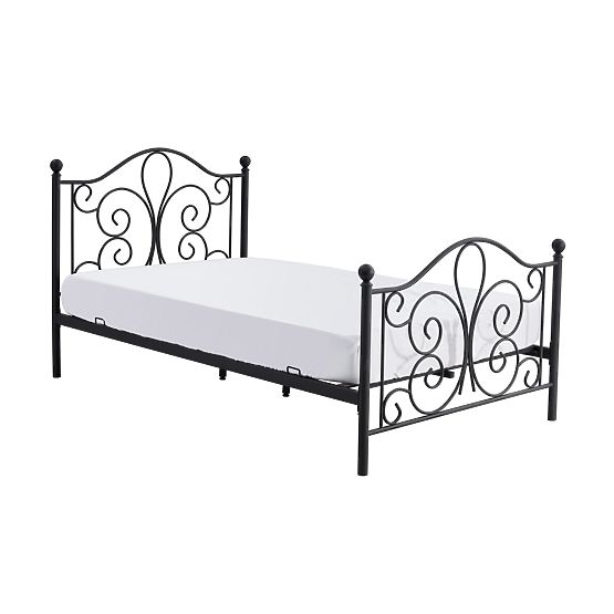 Pat metalic PANAMA 120x200 - negru