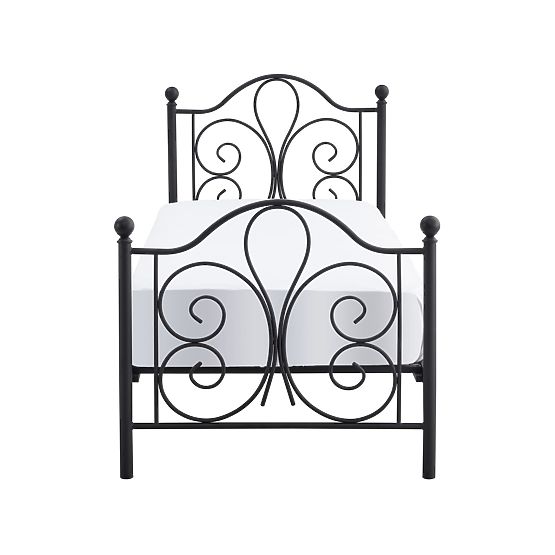 Pat metalic PANAMA 200x90 - negru