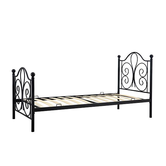 Pat metalic PANAMA 200x90 - negru
