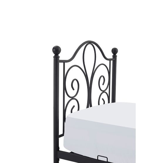 Pat metalic PANAMA 200x90 - negru