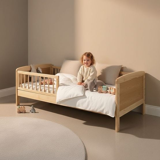 Pat pentru copii Junior - 160x70 cm - natural