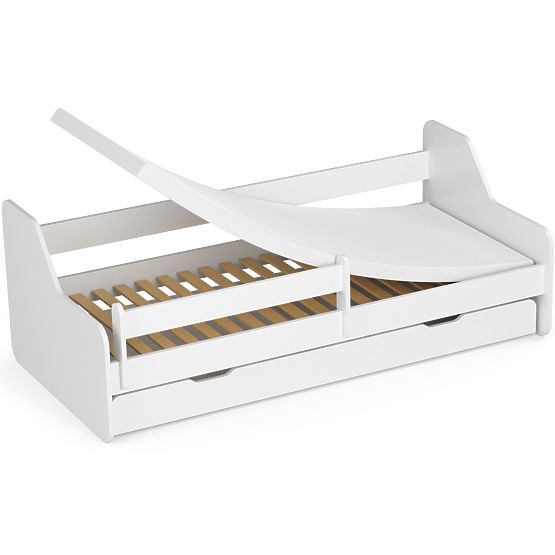 Pat pentru copii ACTIV 180x80 Alb + Saltea