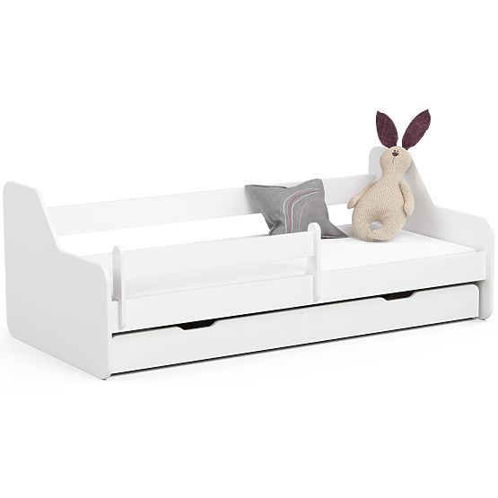 Pat pentru copii ACTIV 180x80 Alb + Saltea