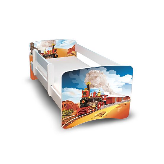 Pat pentru copii cu bariera de siguranta - Tren