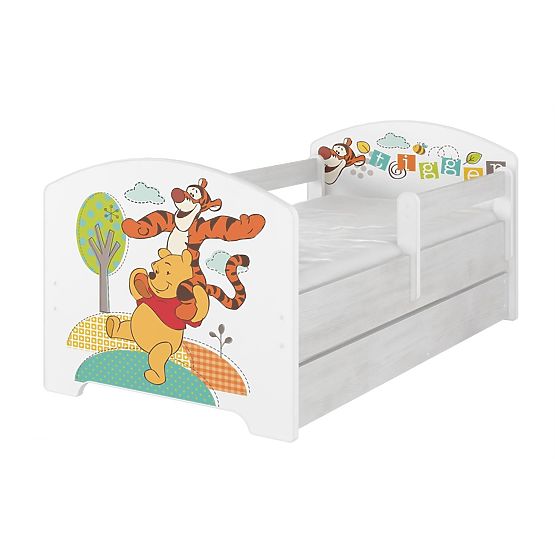 Pat pentru copii cu barieră - Winnie the Pooh și tigrul - decor pin norvegian