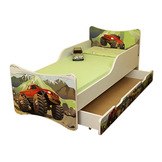 Pat pentru copii cu masini