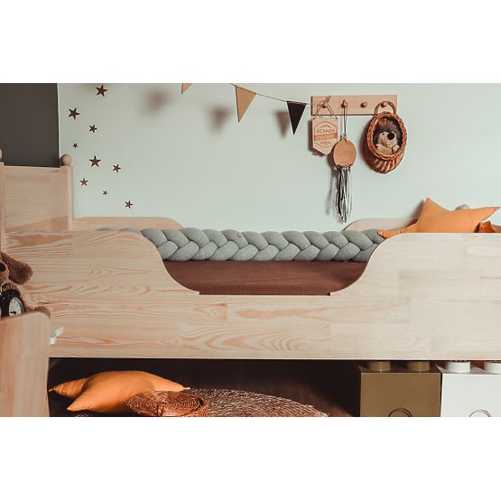 Pat pentru copii din lemn VINTAGE - natural