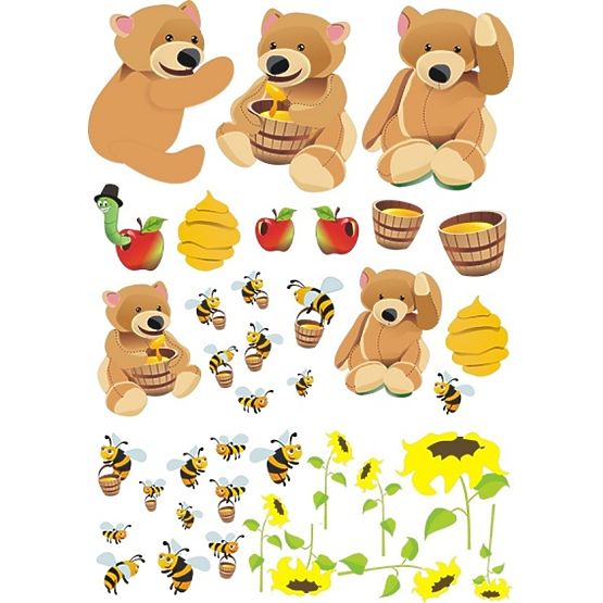 Pat pentru copii – imprimeu ursuleti