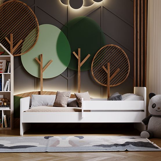 Pat pentru copii MAX cu barieră 140x70