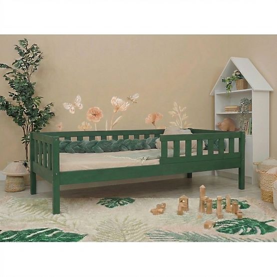 Pat pentru copii Montessori Ourbaby Meadow plus - verde