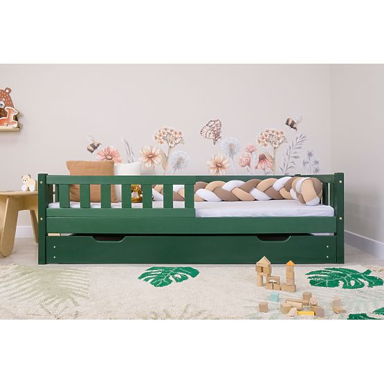 Pat pentru copii Ourbaby Meadow plus - verde