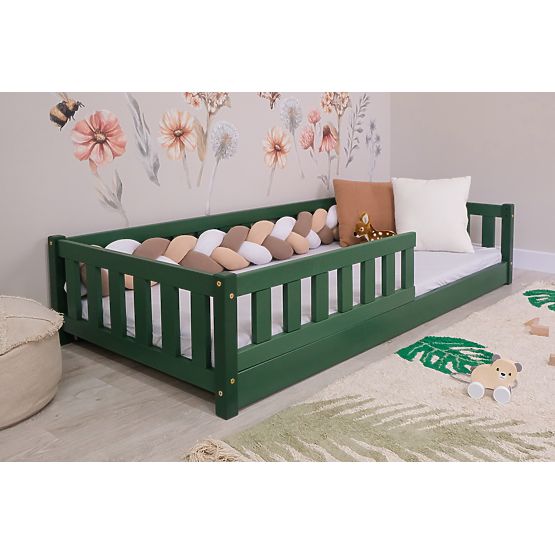 Pat pentru copii Montessori Ourbaby Meadow - verde