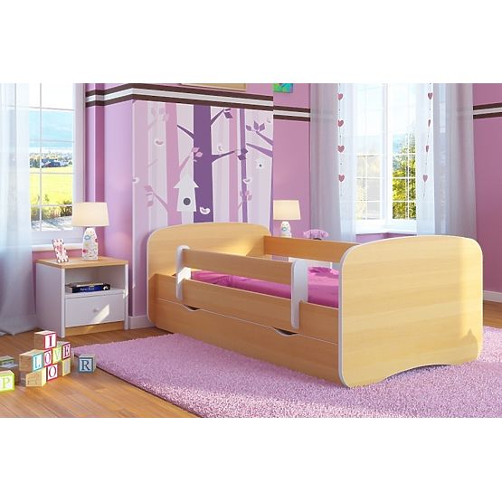 Pat pentru copii Ourbaby cu bariera de siguranta - fag