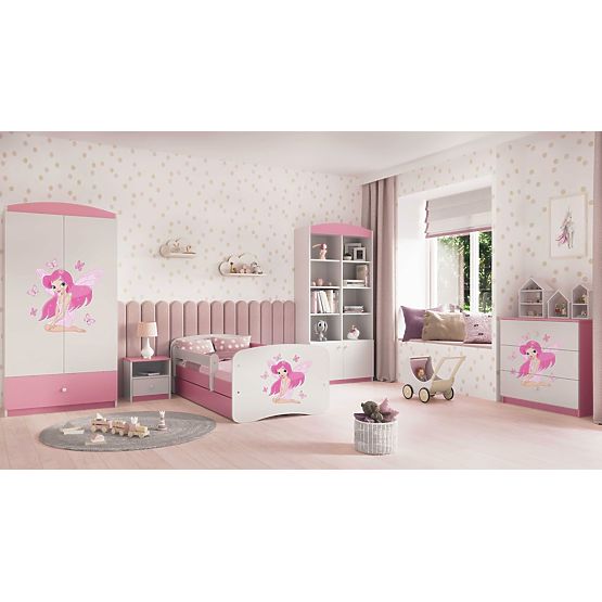 Pat pentru copii cu barieră Ourbaby - Zâna Leonka