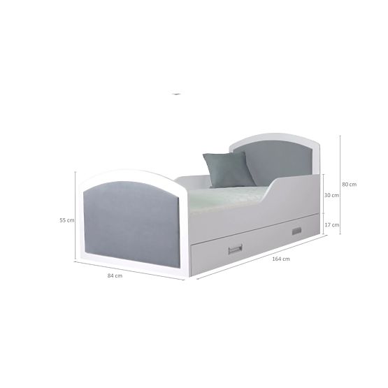 Pat pentru copii Verona roz 100x80 cm