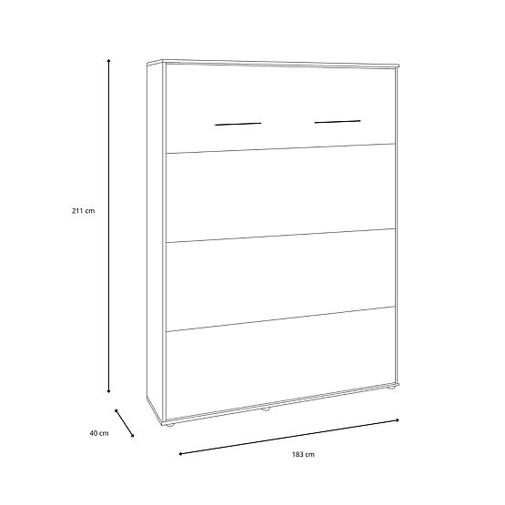 Pat pliabil KOBI VERTO 160x200 Alb 1 buc