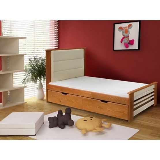 Pat solid din lemn pentru copii – AMELKA