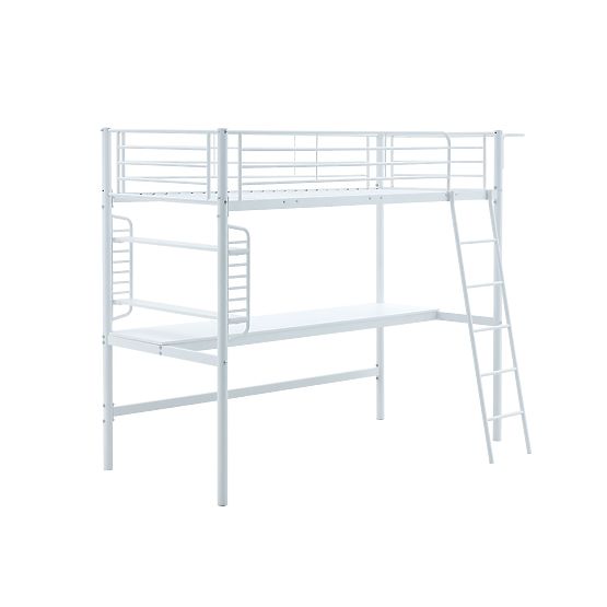 Pat supraetajat DOLCE cu birou și organizator, alb (3p=1buc)