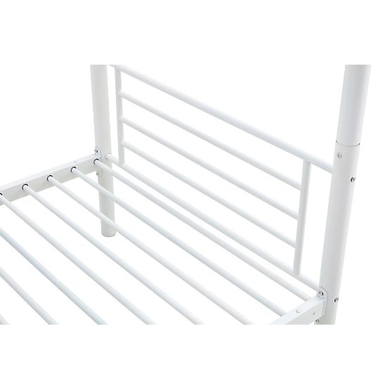 Pat supraetajat metalic BUNKY 200x90 cm - alb