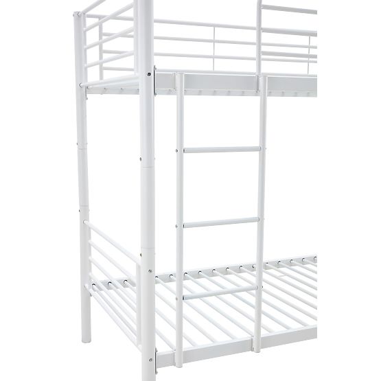 Pat supraetajat metalic BUNKY 200x90 cm - alb