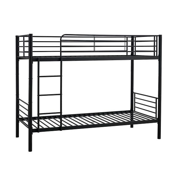 Pat metalic cu două etaje BUNKY 200x90 cm - negru