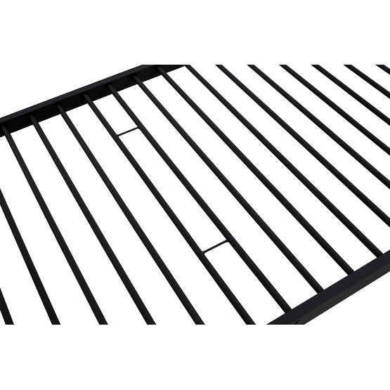 Pat metalic cu două etaje BUNKY 200x90 cm - negru