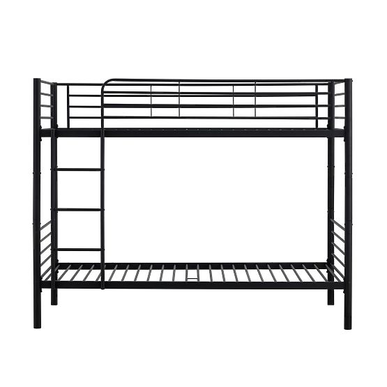 Pat metalic cu două etaje BUNKY 200x90 cm - negru