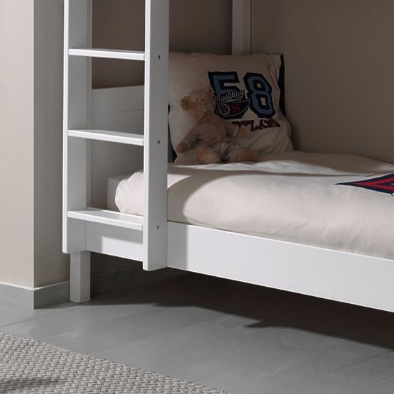 Pat supraetajat pentru copii Lewis - alb
