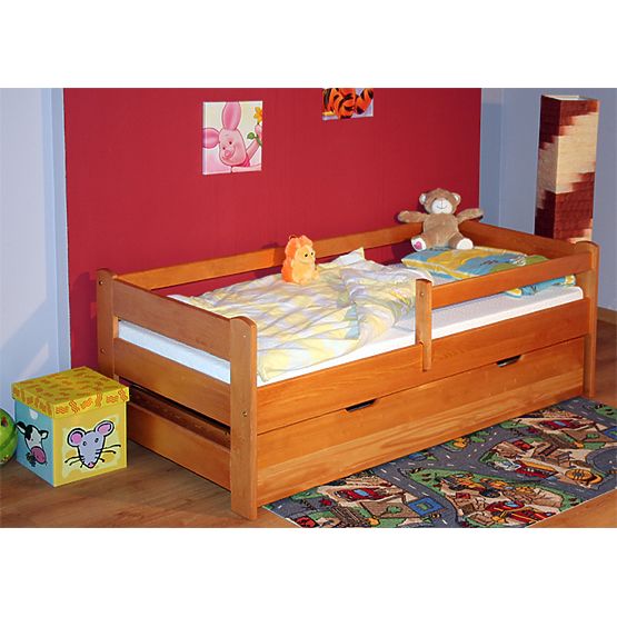 Patul pentru copil cu șină de siguranță - Alder