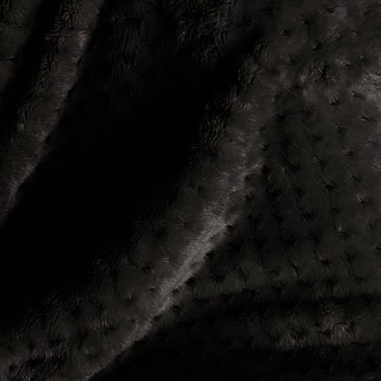 Pătură SHLEEPY neagră cu model jacquard stil clasic 130x180