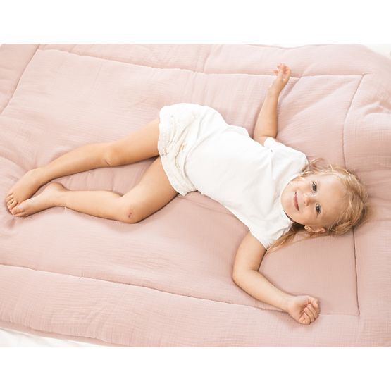 Pătură și pernă de muselină cu umplutură 100x135 + 40x60 - gri închis