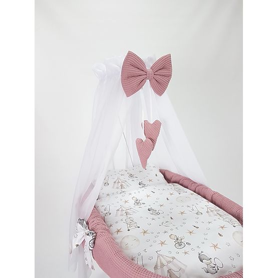 Pătuț din răchită cu echipament pentru bebeluș - Circ