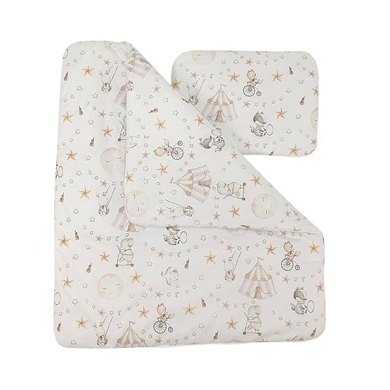 Pătuț din răchită cu echipament pentru bebeluș - Circ