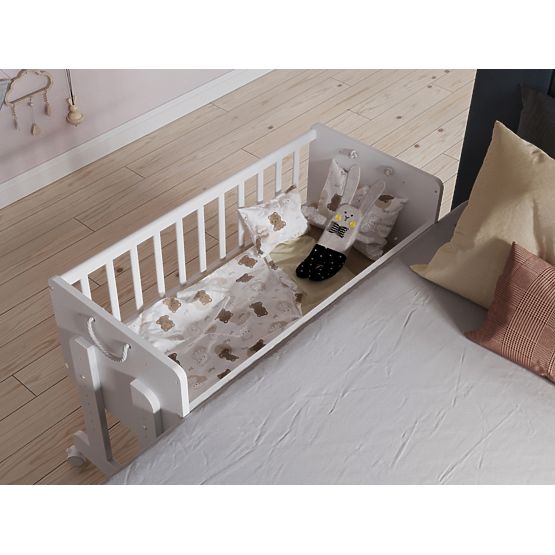 Pătuț pentru copii LETO 90x40 cm - alb