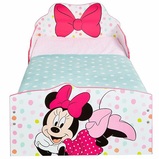 Pat pentru copii Minnie Mouse cu spațiu de depozitare