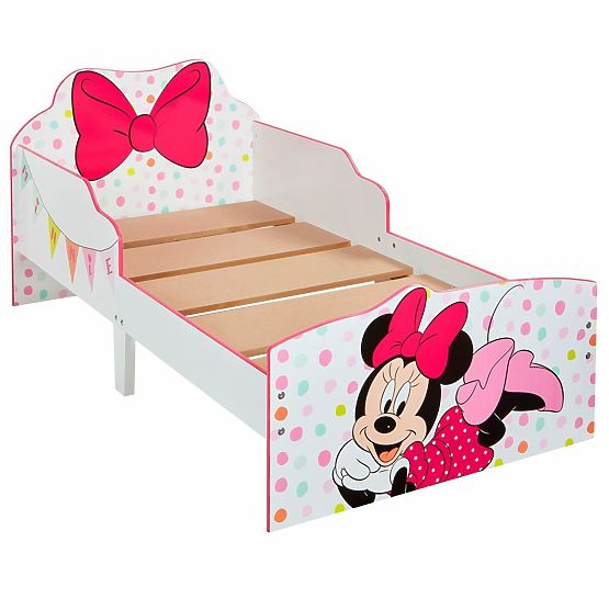 Pat pentru copii Minnie Mouse cu spațiu de depozitare