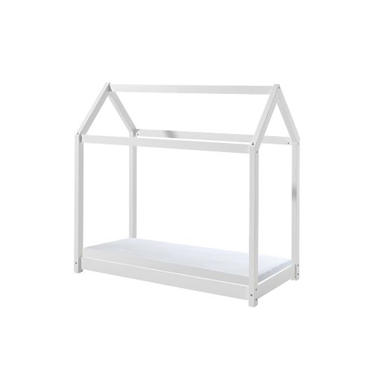 Pat pentru copii Cabane - alb