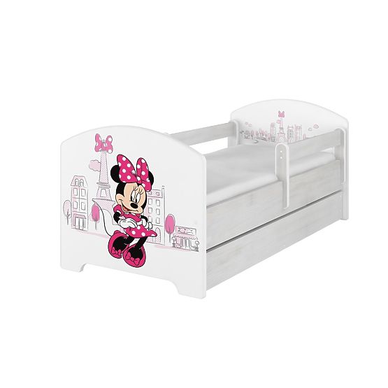 Patut pentru copii cu bariera - Minnie Mouse in Paris - alb