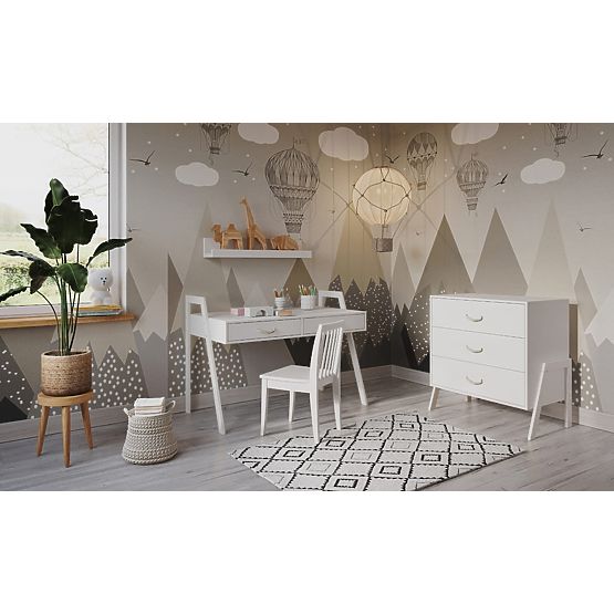 2în1 Pătuț și birou CONE 120x60 - WHITE