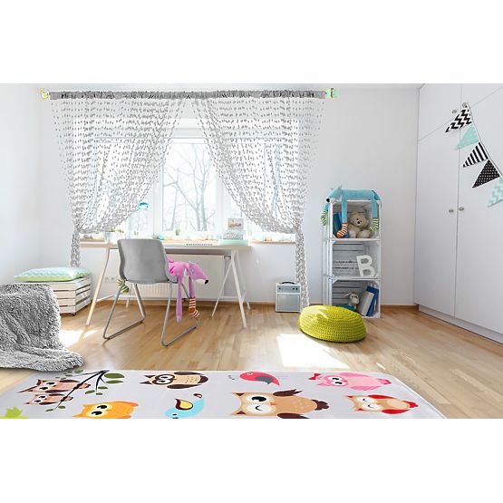 Perdele pentru copii Baby Ball-argintii