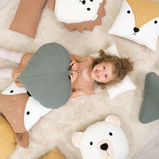 Perna din muselină Ourbaby Ø 35 cm Urs - ecru