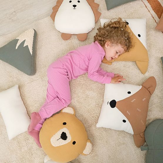 Perna muselină Ourbaby 28x30 cm Munți - verde