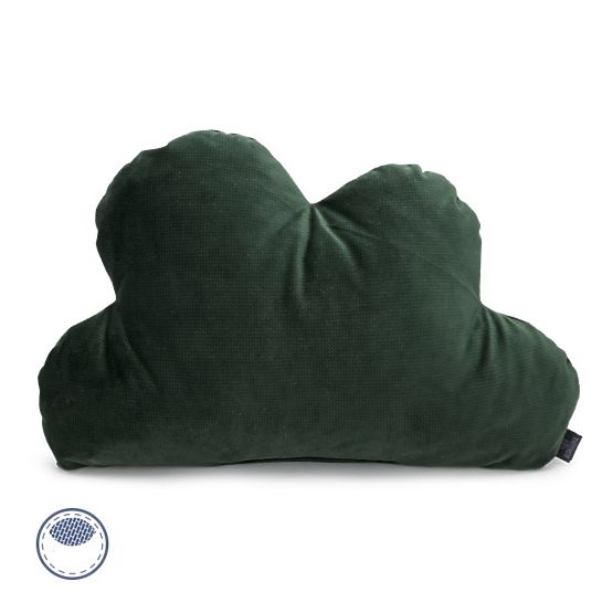 Pernă cu nori de catifea Viață în pădure - verde închis