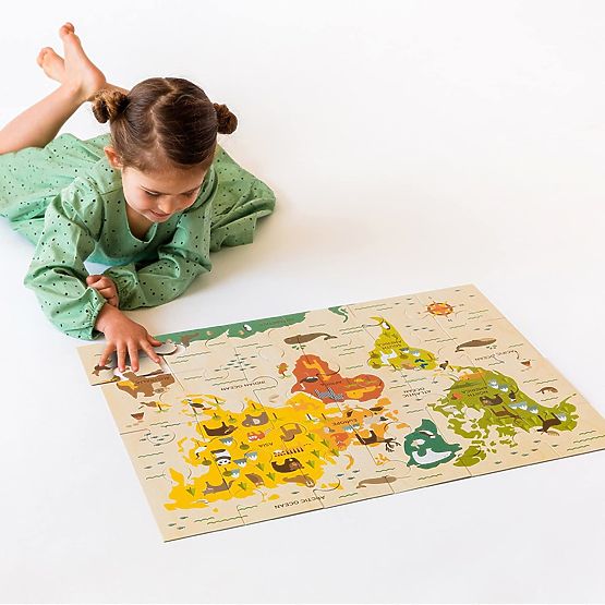 Petit Collage Floor puzzle lumea noastră