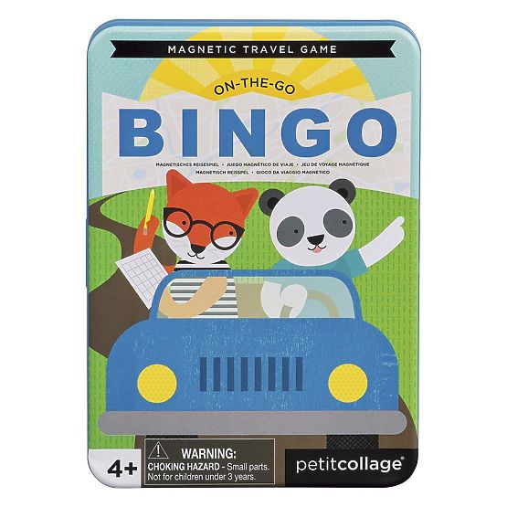 Petit Collage Joc magnetic Bingo - cutie metalică deteriorată