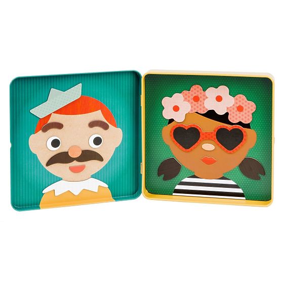 Petit Collage Puzzle magnetic Fețe fericite