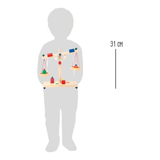 Picior mic Cântar cu pârghie din lemn
