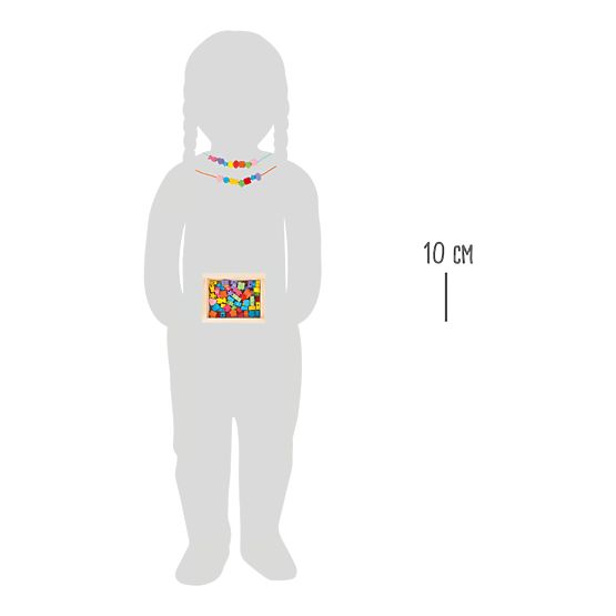 Picior mic Forme de mărgele din lemn înșirate într-o cutie