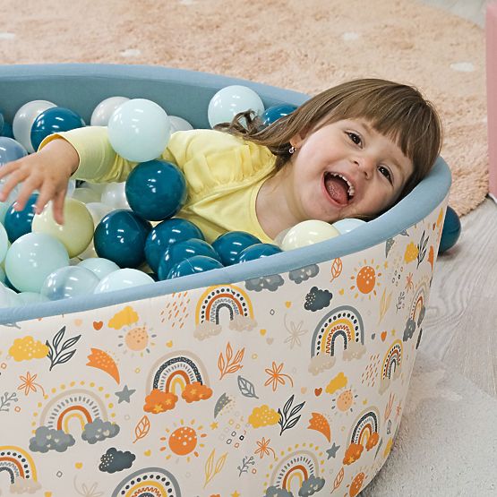 Piscina cu bile uscate Rainbow + 200 de bile