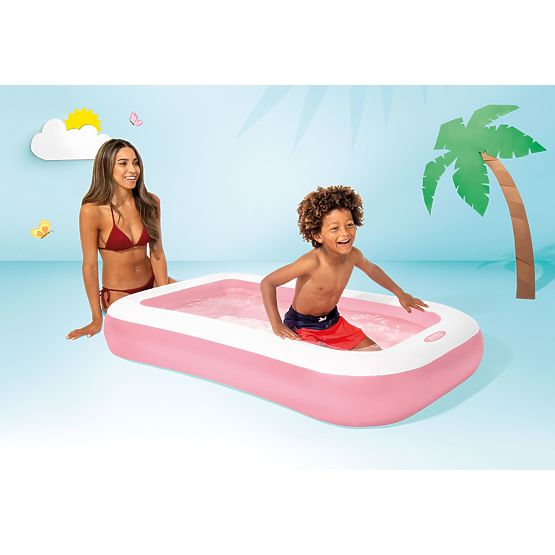 Piscina dreptunghiulara pentru copii - 166 x 100 cm / roz